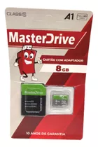 Cartão De Memoria De 8gb Masterdrive C/ Adaptador Microsd
