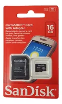 Memoria Micro Sd Hc Sandisk 16gb Clase 4 Original Sellado 