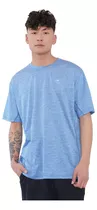 Polera Hombre Deportiva Azul Melange Corona