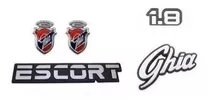 Kit Emblemas Insignias Ford Escort Ghia 1.8 + Escudos