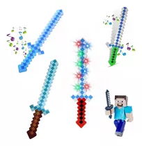 Espada Minecraft Com Som E Luz De Led Infantil Marca Toys