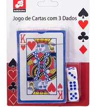 Jogo De Baralho Papel C/ 3 Dados 54 Cartas,maço,nota Fiscal