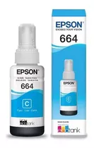 Tinta Epson Original T664 L455 L396 L375 L395 L365 Ciano 