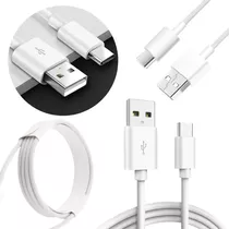 Cabo Tipo C Reforçado Carregador Usb Celular Android Turbo Cor Branco