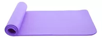 Mat Yoga Colchoneta 185x61 Cm Espesor 10mm Pilates Ejercicio Color Violeta