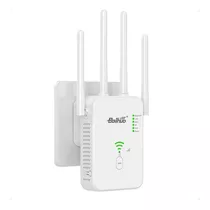 Repetidor De Wifi 4 Antenas Amplificador Sinal Potente  Cor Branco 110v/220v