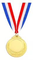 100 Medallas Deportiva Metálica C/cinta 6,5cm Forcecl