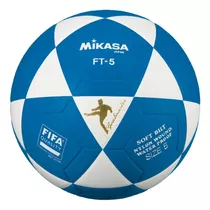 Pelota De Fútbol Mikasa Ft-5 Nº 5 Color Azul Y Blanco