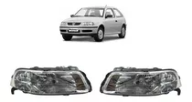 Par Juego Faros Volkswagen Pointer 2000 - 2005 Un As Cromado