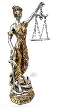 Estátua Deusa Dama Da Justiça Têmis 28cm Símbolo Do Direito