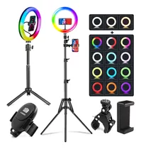 Axnen Rgb Aro Luz Led Maquillaje Lampara Foto Video Luz