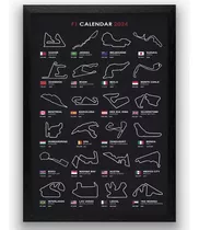 Cuadro Circuito 2023 Formula 1 51x36 Madera Vidrio Poster F1