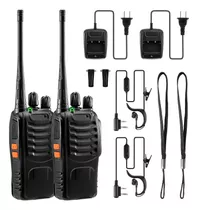 2 Pack Radios Walkie Talkie Uhf Comunicación Con Manos Libre