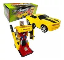 Carrinho Camaro Transformers Vira Robô Luz Som Bate Volta Am