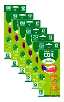 Kit 6 Caixas Lápis De Cor 12 Cores Grande Leo Eco Atacado