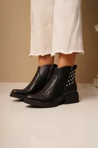 Bota Texana Mujer Diseño Tachas Comodas Bajas Draco