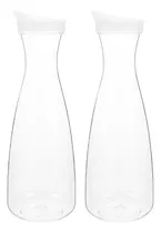 2 Botellas De Agua Transparentes Con Tapas De Vidrio Y Decan