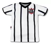 Camiseta Criança Corinthians Listrada Licenciada Luxo