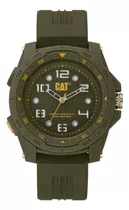 Reloj Caterpillar Hombre Aperture Sumergible Silicona Color De La Malla Verde-verde