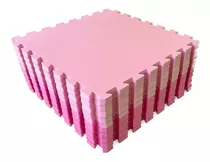 Kit 20 Peças Tapete Tatame Rosa Infantil 50x50 10mm Liso