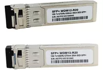 Kit Módulos Gbic Sfp+ 10g 20km Bidi Wdm12-r20 + Wdm13-r20 Lc