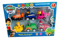 Kit 6 Carrinhos Paw Patrol  C/ Fricção Desenho Animado