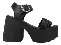 Zapato Sandalia Mujer Trenza Plataforma Liviana 403 Taco 