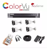 Kit Dvr Pro Acusense 8ch+ 4 Cam Colorvu 2mp+hdd Purpura 1 Tb