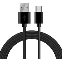 Cable Usb 2 Metros Tipo C Carga Rápida 3.1 A Color Negro