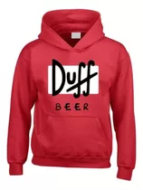 Buzo Canguro Los Simpsons - Duff Beer - Unisex Con Capucha