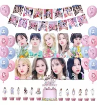 Kit Decoración Cumpleaños Twice + Tela De Fondo K-pop