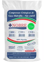 Compressas De Gazes 13 Fios Com 500 Unidades - 240gr - Nobre