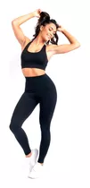 Conjunto Deportivo Mujer Calza Larga Con Top Lycra Importado