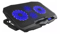 Base Para Notebook Warrior Multi Ac332 4x Cooler Led Azul