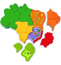  Mapa Do Brasil Capitais E Regiões Puzzle Educativo - Elka 
