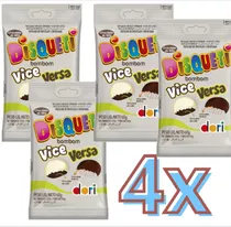 Disqueti Vice Versa (chocolate Preto E Branco) 4 Pacotes 60g