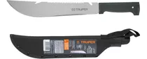 Machete De Acero Tipo Rambo 12  31cm Funda Truper 15870