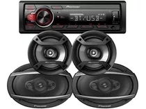 Combo Pioneer Estéreo Mvh-s215bt Parlantes 6,5 Parlantes 6x9