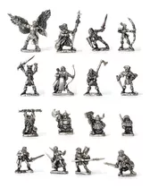 Lote De 16 Miniaturas Rpg / D&d  Raças Aventureiros Novo