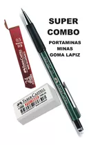 Combo Portaminas Faber Castell + Minas + Goma 1345 0,5/0,7mm