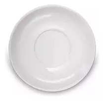 Platos De Té 14cm, Porcelana Wellington X6 Color Blanco Liso