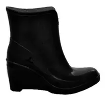 Bota Lluvia Stile 715 Mujer Taco Caña Corta Pvc Negro 35-40