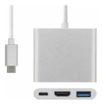 Convertidor Adaptador Usb Tipo C A Hdmi + Usb 3.0 + Tipo C