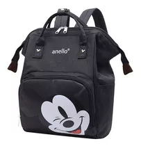 Pañalera Morral Bebé Maleta Mickey Mouse Grande Con Cambiado