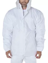 Campera Blanca Trabajo Hombre Trucker Termica Impermeable