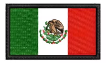 Bandera De Mexico 8*5 Bordado Termohaderible Pega Con Calor