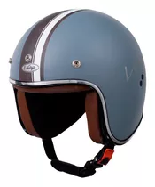 Casco Para Moto Abierto Vertigo Vintage Maya  Gris Mate Talle S 