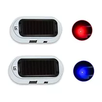 Ankia 2pcs Luz Led De Alarma Solar Falsa Automóvil, Lu...