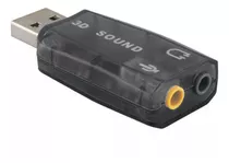 Adaptador Placa De Som Usb Externo Áudio 5.1 