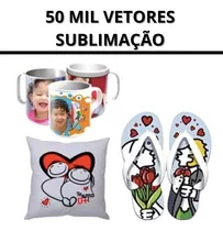 Pack 50 Mil Estampa Sublimação Vetor Chinelo Caneca Camiseta